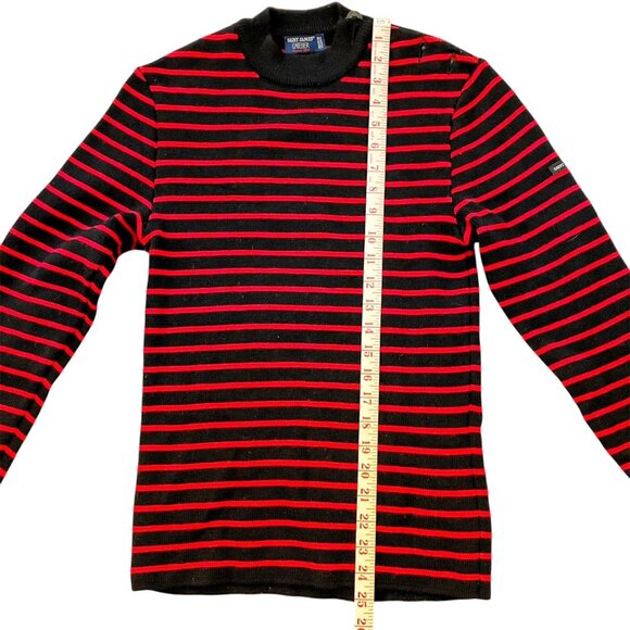 SAINT JAMES EUC Striped Breton Fisherman Sweater Jumper Red/Navy 100% Wool - Picture 2 of 9
